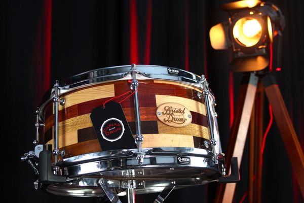 Ex-Demo Bristol Drum Co. Segmented Harlequin 13" x 6.5" Snare Drum