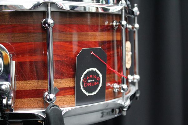 Bristol Drum Co. Segmented Black Walnut & Paduak 14" x 6" Snare Drum