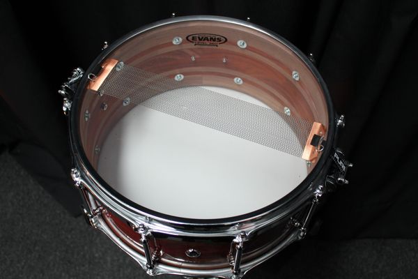 Bristol Drum Co. Segmented Black Walnut & Paduak 14" x 6" Snare Drum