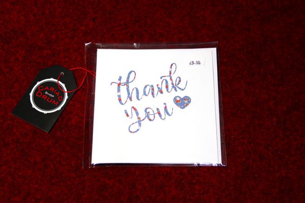 Cariad Handcrafted 'Thank You' Card