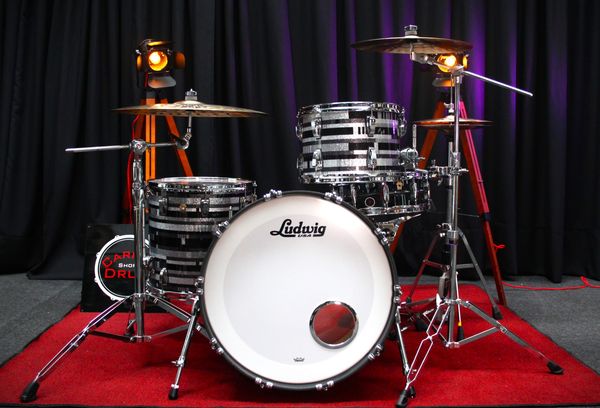 Ludwig Classic Maple FAB Shell Pack - Digital Black Sparkle