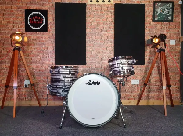 Ludwig Classic Maple FAB Shell Pack - Digital Black Sparkle