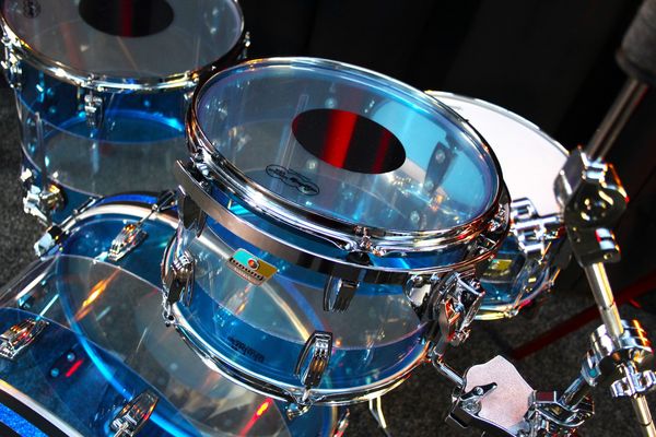 Ludwig Vistalite 50th Anniversary Acrylic 22" Shell Pack - Blue Clear Blue