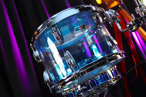 Ludwig Vistalite 50th Anniversary Acrylic 22" Shell Pack - Blue Clear Blue