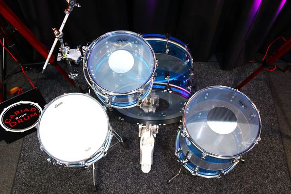 Ludwig Vistalite 50th Anniversary Acrylic 22" Shell Pack - Blue Clear Blue
