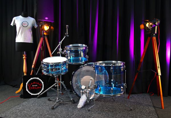 Ludwig Vistalite 50th Anniversary Acrylic 22" Shell Pack - Blue Clear Blue