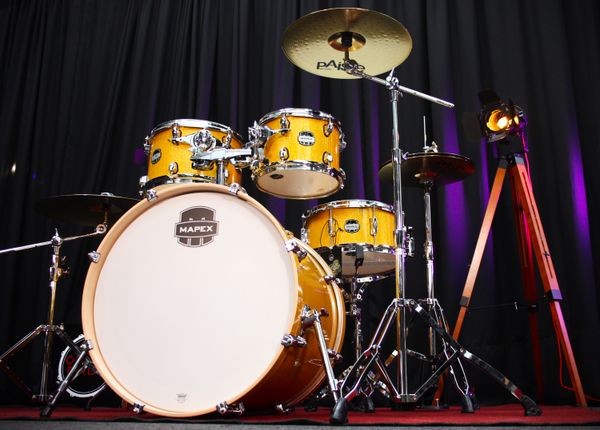 Mapex Mars Birch 22" Drum Kit w/ Hardware & Cymbals - Sunflower Sparkle