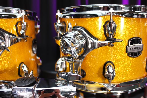 Mapex Mars Birch 22" Drum Kit w/ Hardware & Cymbals - Sunflower Sparkle