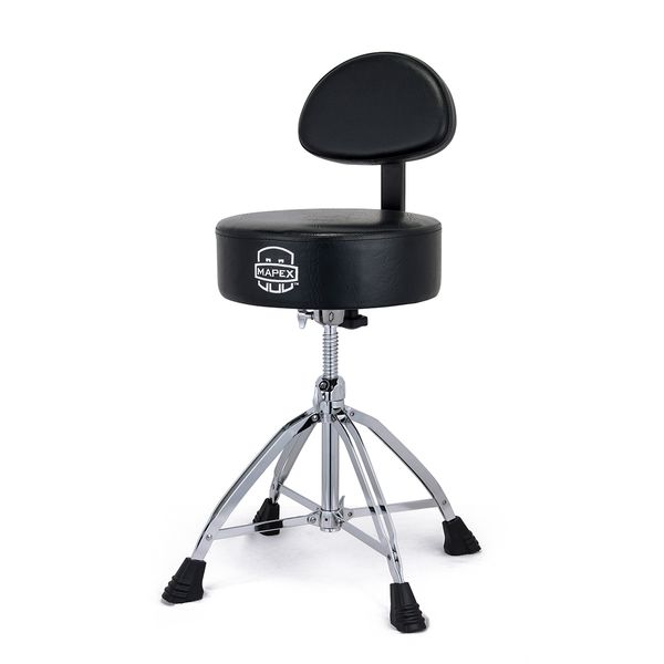 Mapex Round Top Threaded Drum Throne with Backrest