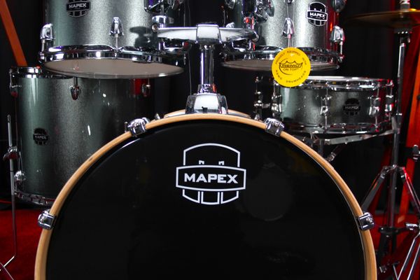 Mapex Venus 20'' 5pc Drum Kit w/ Hardware & Cymbals - Steel Metallic Blue