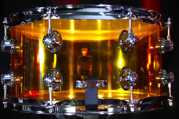 Natal Acrylic 13'' x 6.5'' Snare Drum - Transparent Orange