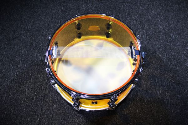 Natal Acrylic 13'' x 6.5'' Snare Drum - Transparent Orange