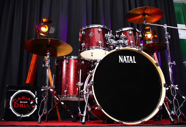 Natal Arcadia 5pc 22'' Drum Kit w/hardware - Burgundy Sparkle