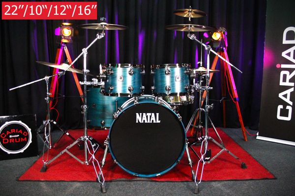 Natal Cafe Racer 4pc 22''/10''/12''/16'' Shell Pack - Cerulean Blue