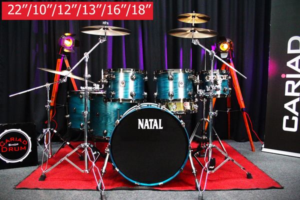 Natal Café Racer 6pc 22''/10''/12''/13''/16''/18'' Shell Pack - Cerulean Blue