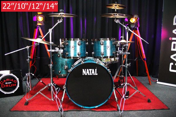 Natal Cage Racer 4pc 22''/10''/12''/14'' Shell Pack - Cerulean Blue