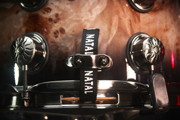 Natal Mappa Burl 13" x 7" Snare Drum - Black Smoked Gloss