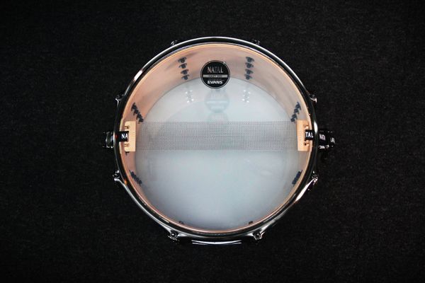Natal Mappa Burl 13" x 7" Snare Drum - Black Smoked Gloss