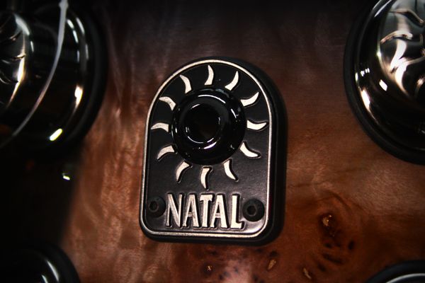 Natal Mappa Burl 14" x 7" Snare Drum - Black Smoked Gloss