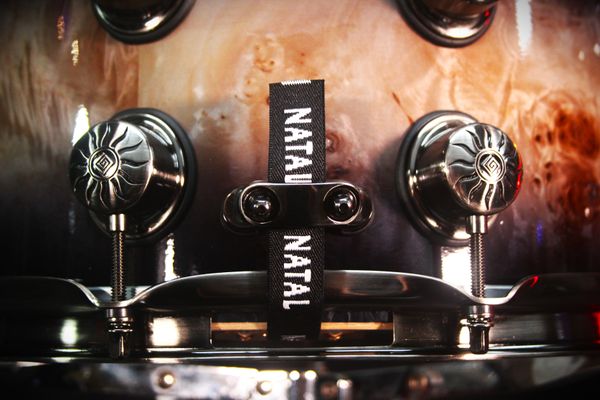Natal Mappa Burl 14" x 7" Snare Drum - Black Smoked Gloss