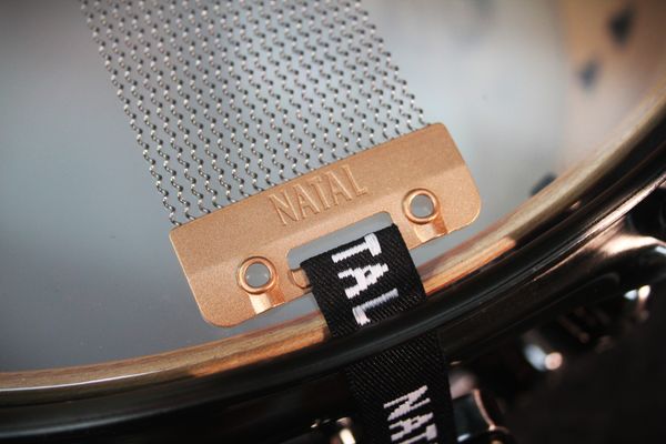 Natal Mappa Burl 14" x 7" Snare Drum - Black Smoked Gloss