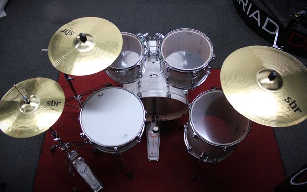 Pearl Export Fusion 5pc Drum Kit - Slipstream White