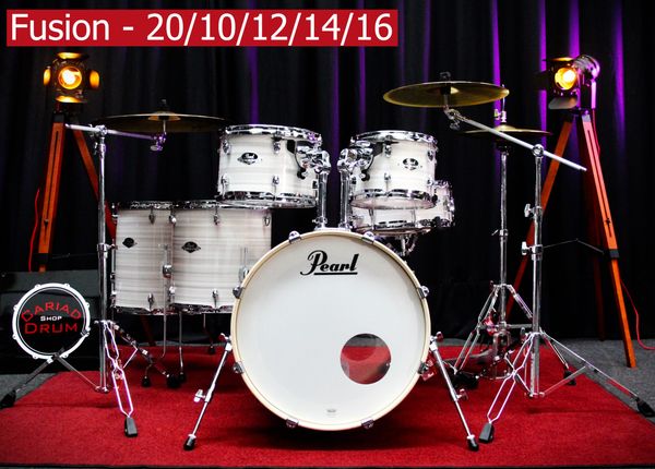 Pearl Export Fusion Extra Tom 6pc Drum Kit - Slipstream White