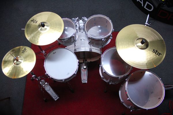 Pearl Export Fusion Extra Tom 6pc Drum Kit - Slipstream White