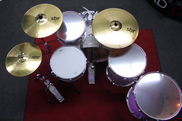 Pearl Export Jazz Extra Tom 5pc Drum Kit - Slipstream White