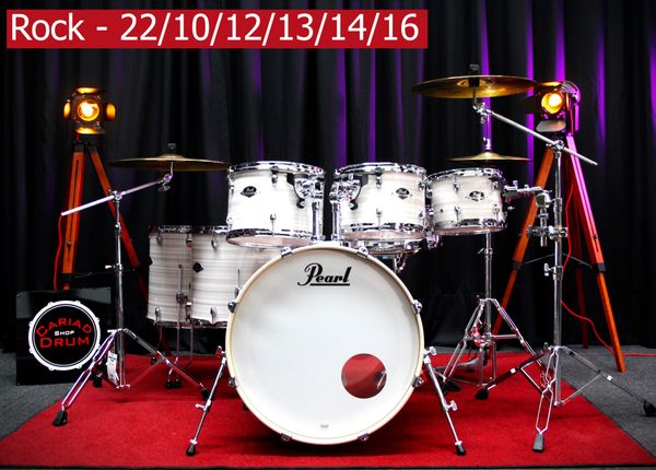 Pearl Export Rock 10/14 7pc Drum Kit - Slipstream White