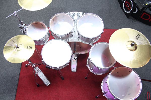 Pearl Export Rock 10/14 7pc Drum Kit - Slipstream White