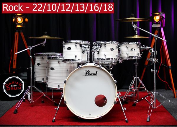 Pearl Export Rock 10/18 7pc Drum Kit - Slipstream White