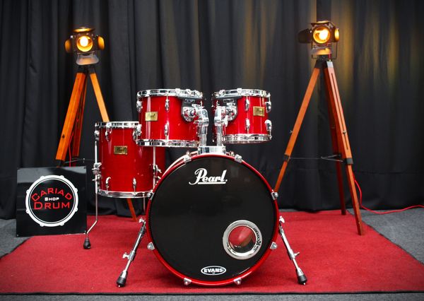 Pearl Prestige Session Select Maple Mahogany 20" 4pc Shell Pack - Cherry Red Lacquer