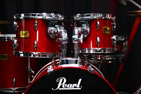 Pearl Prestige Session Select Maple Mahogany 20" 4pc Shell Pack - Cherry Red Lacquer