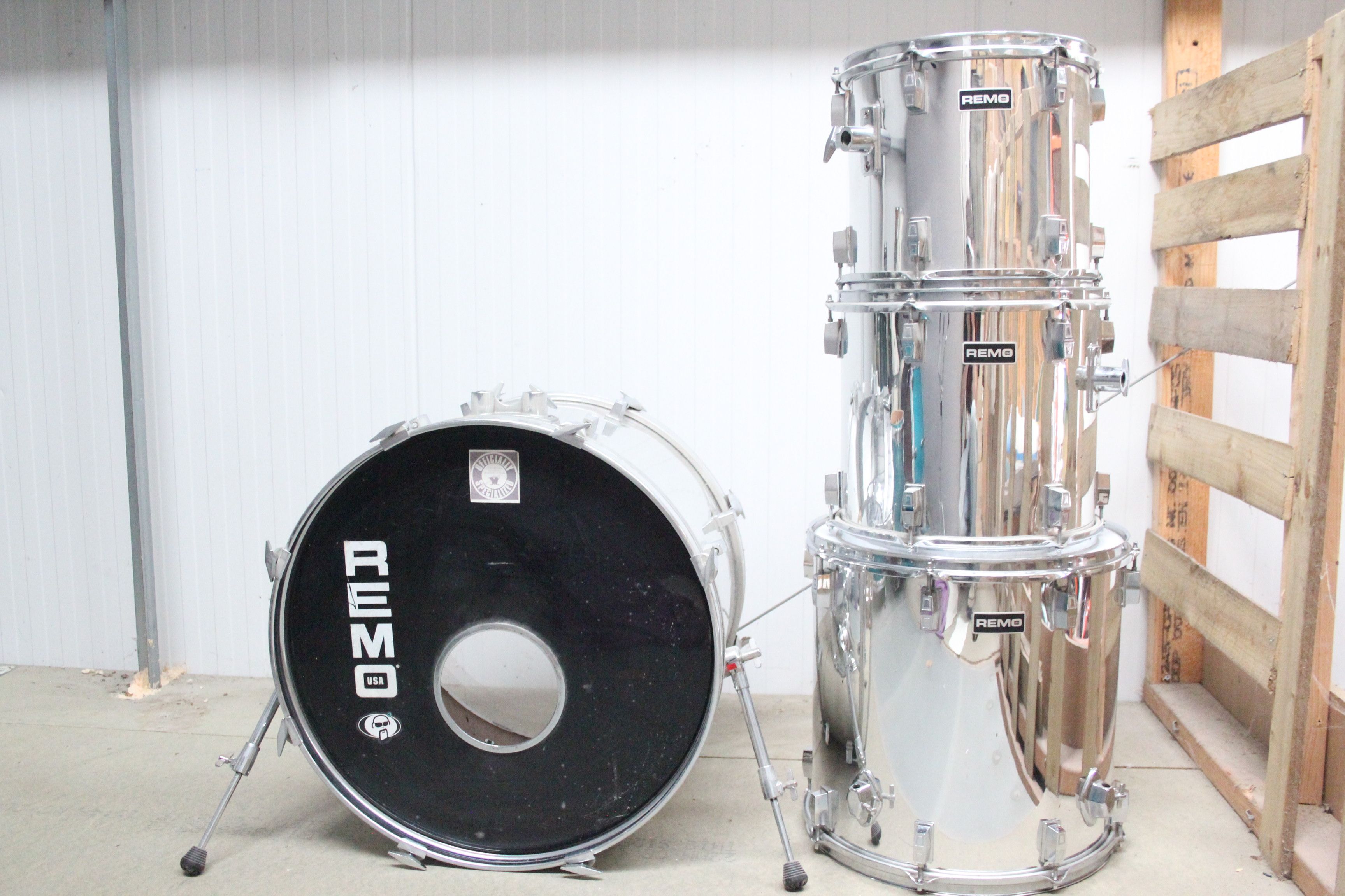 Remo 4pc 22" Shell Pack - Silver Chrome