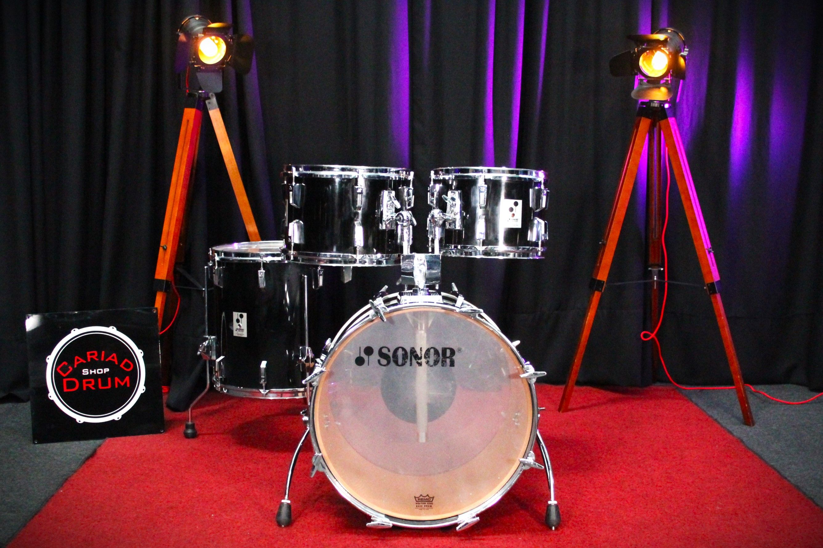 Sonor Sonorphonic 9-Ply Beechwood 4pc Shell Pack - Black 