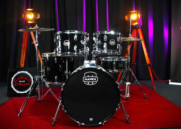 Stealth Low Volume Mapex Comet Fusion 18" 5pc Kit w/hardware - Dark Black