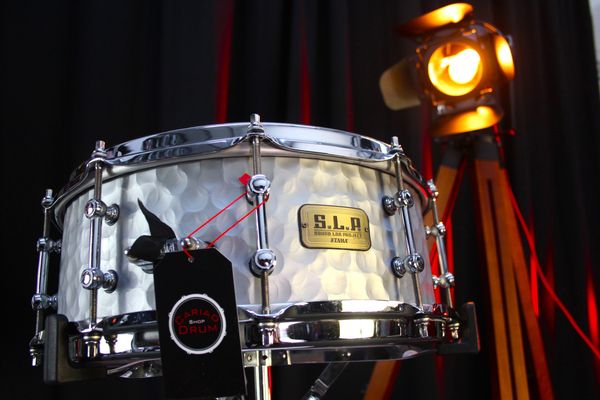Tama S.L.P. 14" x 5.5" Series Vintage Hammered Steel Snare Drum - LST1455H
