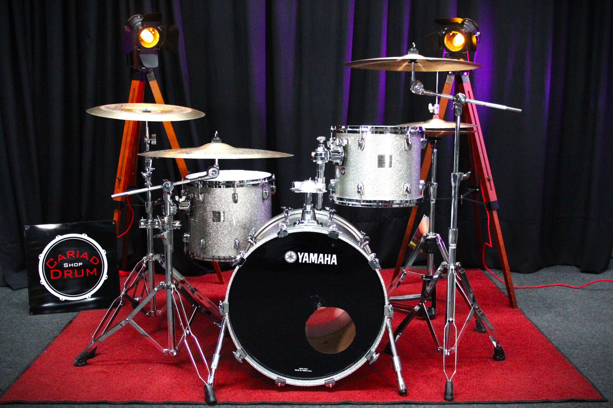 Yamaha Maple Custom Absolute 3pc 20'' Shell Pack - Silver Glitter